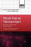 Nicel Karar Yöntemleri Alanında Uluslararası Araştırmalar-V