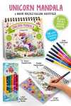 Unicorn Mandala - 6 Renk Keçeli Kalem ve 75 Adet Çıkartma Hediyeli 3+
